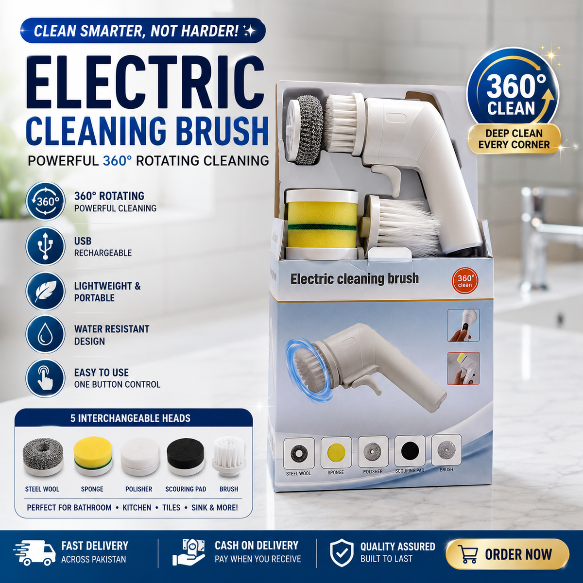 360° Electric Cleaning Brush