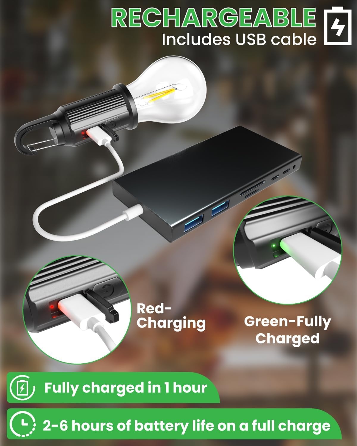 T01 Rechargeable Camping Bulb