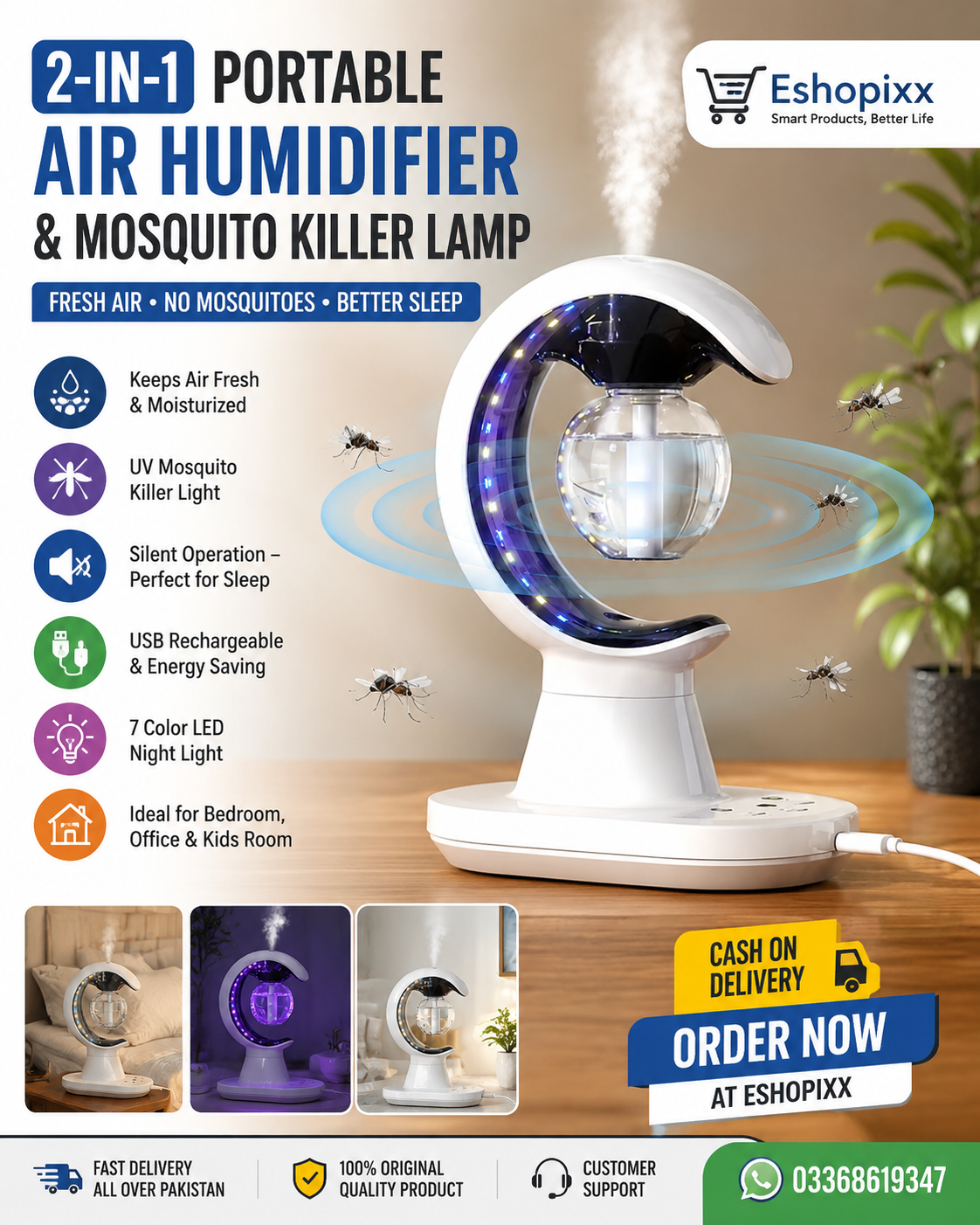 3 in-1 Smart Mosquito Humidifier